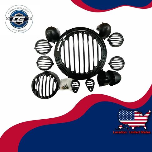 Headlight/Headlamp Grille Set (12 PCS) Fits for Royal Enfield Part Compatible with All New Classic 350 | Durable Headlamp Protection | Part Number SE/034 in Saudi Arabia