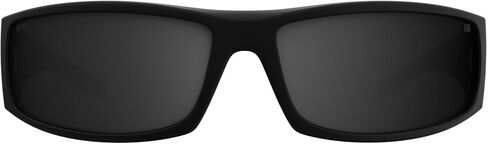SPY Cooper XL, Rectangular Wrap Sunglasses, Color and Contrast Enhancing Lenses, Matte Black - Grey Lenses in Saudi Arabia