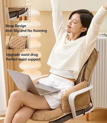 Office Chair Cushion for Desk Chair,Upgraded Lumbar Support Seat Cushion for Desk Chair Cushions for Dorm Desk Chair with Back(Grey) in Saudi Arabia