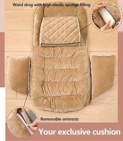 Office Chair Cushion for Desk Chair,Upgraded Lumbar Support Seat Cushion for Desk Chair Cushions for Dorm Desk Chair with Back(Grey) in Saudi Arabia