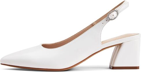GENSHUO Women's Slingback Closed Toe Block Chunky Low Heel Pumps - 2.36 Inches Office Wedding Party Dress Shoes in Saudi Arabia