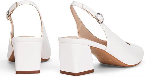 GENSHUO Women's Slingback Closed Toe Block Chunky Low Heel Pumps - 2.36 Inches Office Wedding Party Dress Shoes in Saudi Arabia