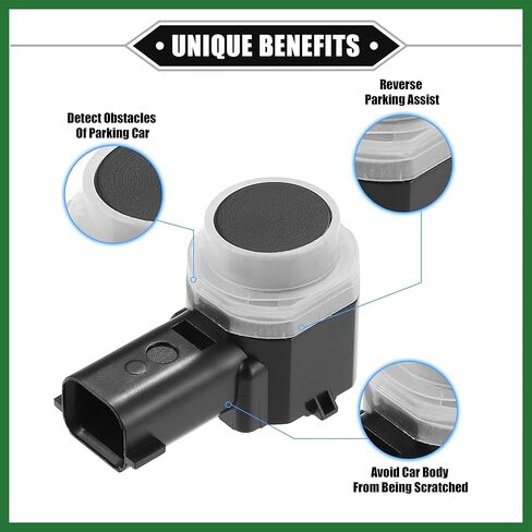 Motoforti 4 Pcs Reverse Parking Assist Sensor Compatible for Ford Explorer 2011-2015, for Ford Flex 2013-2019, Durable ABS Plastic Black Rear Bumper Parking Assist Sensor Long-Lasting in Saudi Arabia