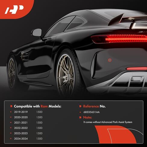 A-Premium Front Center Left Parking Assist Sensor Retainer Bezels Compatible with Ram Models - 1500 2019-2024, with Advanced Park Assist System in Saudi Arabia