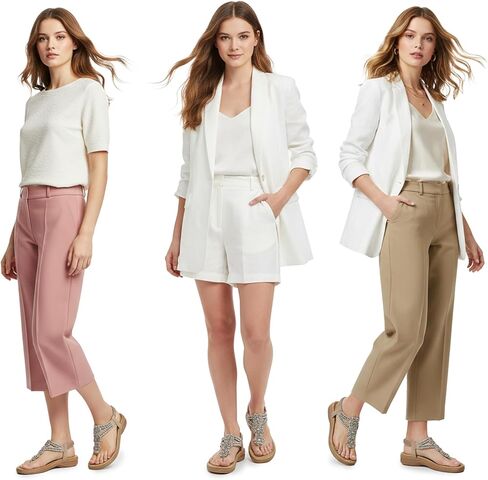 صنادل Littleplum للنساء صندل مسطح أنيق صيفي مريح سهل الارتداء أحذية الشاطئ غير رسمية فستان بوهيمي للكاحل صنادل مسطحة مرنة in Kuwait