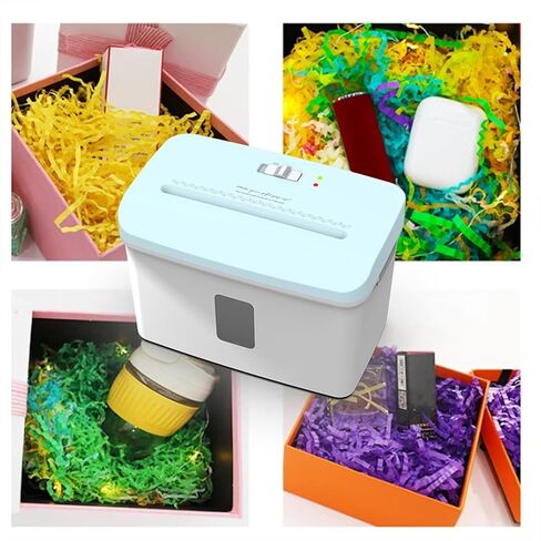 Crinkle Paper Shredded, Cut Paper Machine, Automatic Zig Zag Shredded, 7.5L Visible Transparent Window Capacity in Saudi Arabia