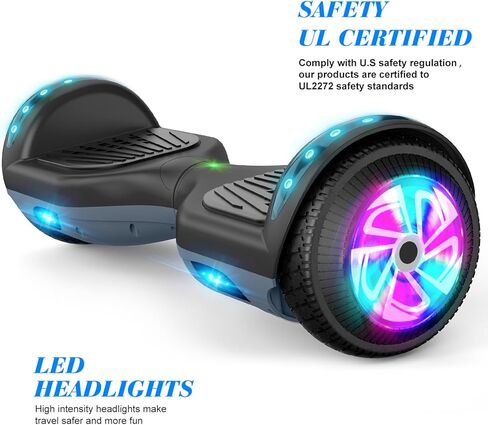 Self Balance Scooter 6.5" with Speaker and LED Lights Red in Kuwait