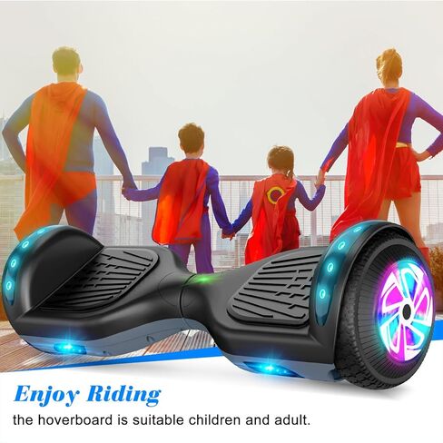 Self Balance Scooter 6.5" with Speaker and LED Lights Red in Kuwait