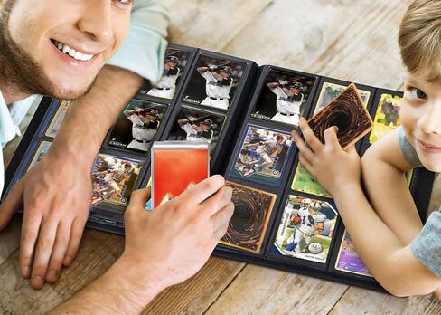 Trading Card Binder Holder, 9 Pockets Collection Card Album Sleeves for Baseball Yugioh MTG Cards, Collectable Sports Card Binder Storage Protection, 20 Pages Put up to 360 Cards (Black) in Kuwait