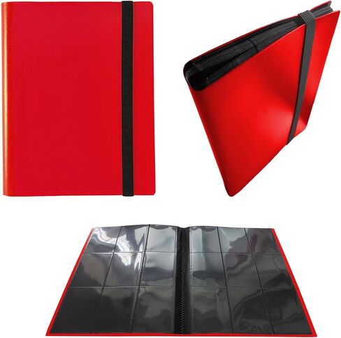 Trading Card Binder Holder, 9 Pockets Collection Card Album Sleeves for Baseball Yugioh MTG Cards, Collectable Sports Card Binder Storage Protection, 20 Pages Put up to 360 Cards (Black) in Kuwait