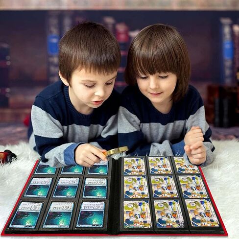 Trading Card Binder Holder, 9 Pockets Collection Card Album Sleeves for Baseball Yugioh MTG Cards, Collectable Sports Card Binder Storage Protection, 20 Pages Put up to 360 Cards (Black) in Kuwait