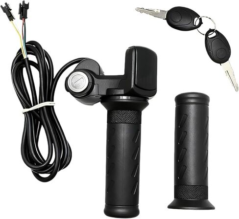 خنق تويست كامل لRidstar Q20، 48V 3-Pin Universal EBike Throttle مع شاشة LCD وقفل المفتاح، مقابض خنق الدراجة الكهربائية العالمية المقاومة للماء للدراجات الكهربائية والدراجات البخارية in Kuwait