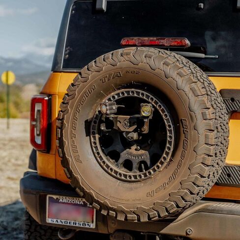 KC Hilites Light Mount - حامل الإطارات الاحتياطية - GEN4 2018+ Jeep Wrangler JL / GEN6 2021+ Ford Bronco Raptor M14x1.5 Lug Nuts in Kuwait