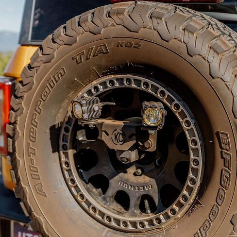 KC Hilites Light Mount - حامل الإطارات الاحتياطية - GEN4 2018+ Jeep Wrangler JL / GEN6 2021+ Ford Bronco Raptor M14x1.5 Lug Nuts in Kuwait