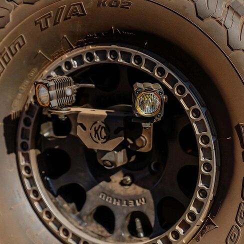 KC Hilites Light Mount - حامل الإطارات الاحتياطية - GEN4 2018+ Jeep Wrangler JL / GEN6 2021+ Ford Bronco Raptor M14x1.5 Lug Nuts in Kuwait