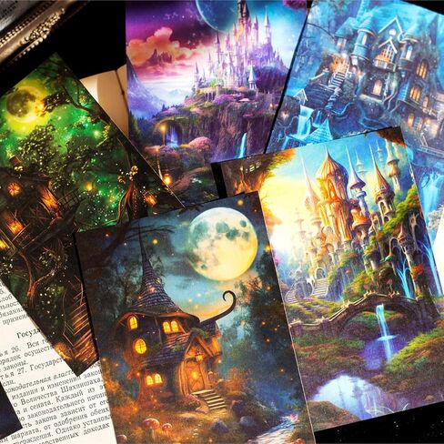 مجموعة ورق قصاصات من Fantasy Territory، 150 قطعة من حزمة الأشياء الزائلة الغامضة لليوميات غير المرغوب فيها، وسجل القصاصات، والحرف اليدوية، والمشروعات اليدوية، والمذكرات، واللوازم الفنية in Kuwait