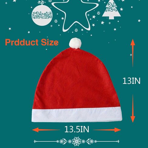 4-Piece Santa Claus Hats car Christmas Decorations Computer Chair Christmas Decorations-Suitable for Most headrests (Red-4pcs) in Saudi Arabia