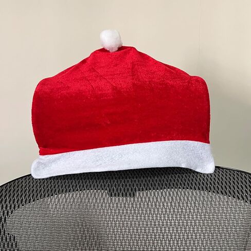 4-Piece Santa Claus Hats car Christmas Decorations Computer Chair Christmas Decorations-Suitable for Most headrests (Red-4pcs) in Saudi Arabia