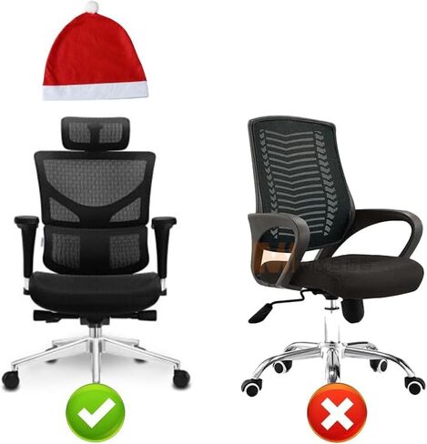 4-Piece Santa Claus Hats car Christmas Decorations Computer Chair Christmas Decorations-Suitable for Most headrests (Red-4pcs) in Saudi Arabia