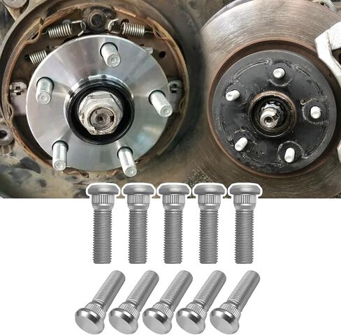 ASUBHA 10PCS Wheel Studs, Steel Tire Studs, M12x1.50 Lug Stud 49mm Bolt, Extended Tire Studs Car Accessories Compatible with Chevy Lexus Toyota Scion Pontiac Prizm OEM#610-266 90942-02049 in Saudi Arabia