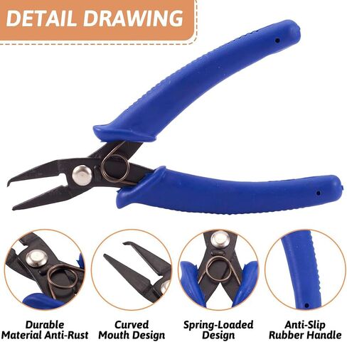 Split Ring Pliers for Jewelry Making Carbon Steel Keychain Pliers for Opening Split Ring and Jump Rings 5.51 inch in Saudi Arabia