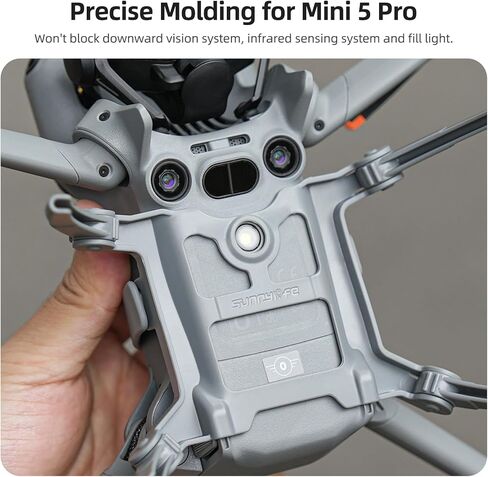 معدات الهبوط لـ DJI Mini 5 Pro، معدات الهبوط على شكل عنكبوت مع أرجل قابلة للطي متوافقة مع DJI Mini 5 Pro Drone، زيادة الارتفاع 30 مم، التجميع السريع وحماية مطورة (برتقالي) in Saudi Arabia