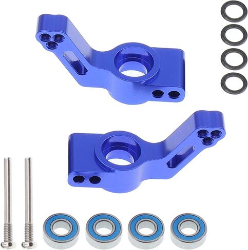 حاملات المحور الأمامي الخلفي من الألومنيوم/كتل التوجيه/كتل العجلات C-Hubs متوافقة مع 1/10 Traxxas Slash 2WD Rustler Stampede 2WD RC Car استبدال 3736 3632 3752 (أزرق) in Saudi Arabia