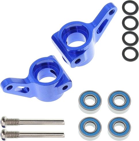 حاملات المحور الأمامي الخلفي من الألومنيوم/كتل التوجيه/كتل العجلات C-Hubs متوافقة مع 1/10 Traxxas Slash 2WD Rustler Stampede 2WD RC Car استبدال 3736 3632 3752 (أزرق) in Saudi Arabia