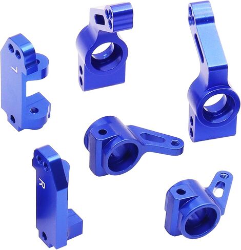 حاملات المحور الأمامي الخلفي من الألومنيوم/كتل التوجيه/كتل العجلات C-Hubs متوافقة مع 1/10 Traxxas Slash 2WD Rustler Stampede 2WD RC Car استبدال 3736 3632 3752 (أزرق) in Saudi Arabia