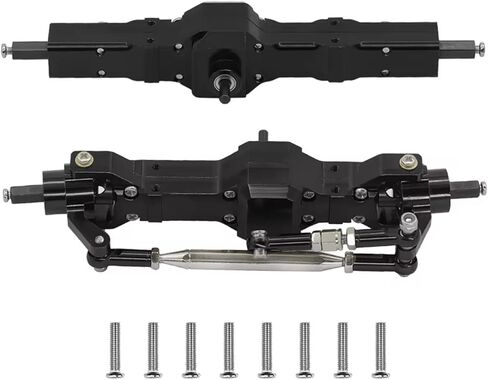 RC Car Front Rear Axle Compatible with WPL C74 1/16 C14 C24 C34 C54 B14 B24 for Feiyu for for JJRC 1/10 RC Car Spare Parts Metal Upgrade Front Rear Axle Assembly(Silver) in Saudi Arabia