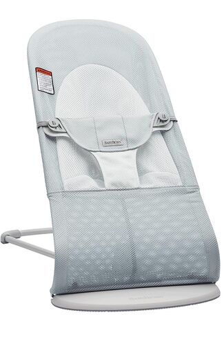 BabyBjörn Bouncer Balance Soft, Light Gray Frame, Mesh, Silver/White in Saudi Arabia