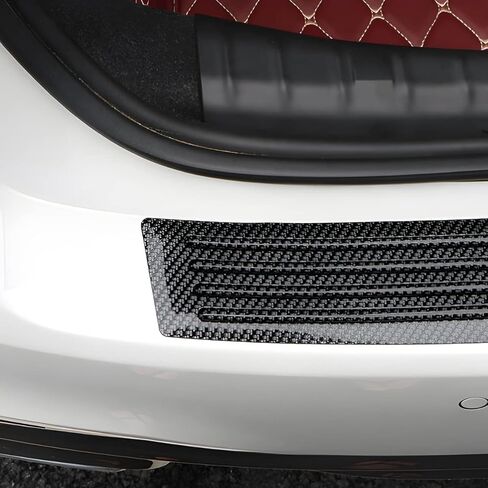 Car Rear Bumper Protector for Toyota RAV4 2013-2018, Carbon Fiber Scratch-Resistant and Waterproof Self-Adhesive Trunk Door Sill Protection Strip Sticker,B in Saudi Arabia
