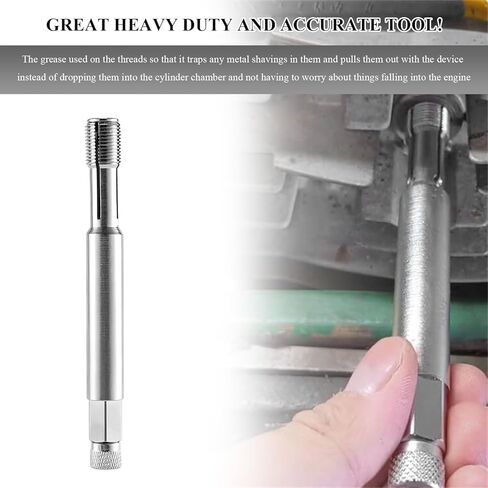 14mm Back Tap Spark Plug Thread Repair Tool, M14x1.25 Thread Chase Tap for Repairing Damaged Threads, Spark Plug Thread Repair Tool Keeps Metal Shavings Out of Cylinder in Kuwait