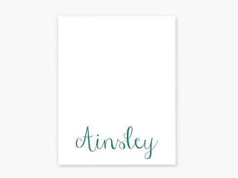 Personalized Feminine Notepad with Name/Casual Script Stationery Pad/Custom Notepad for Women Girls in Saudi Arabia