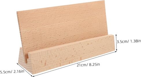 Uonlytech حامل تقويم مكتبي خشبي، حامل ورق مذكرة، قاعدة خشبية أنيقة لبطاقات الصور، عرض بطاقات متعدد الاستخدامات للمكتب المنزلي، تصميم قوي ومحمول in Saudi Arabia