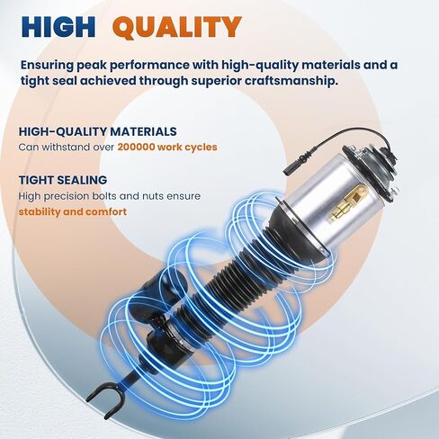1x Front Right (Passenger Side Only) Air Suspension Strut Spring Shock Absorber–Compatible for 2003-2018 Bentley Continental & 2004-2006 VW Phaeton, Replaces Part 3W0616040 in Saudi Arabia