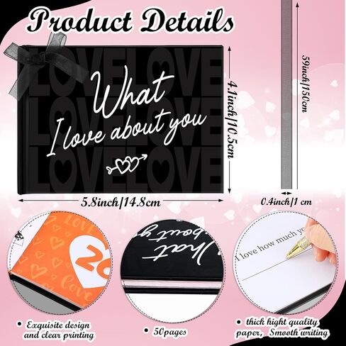 Valentine's Day What I Love About You: 50 Things I Love About You and the Reasons Why I Love You Fill in the Blank Gift Book Romantic Notebook Diary for Couples Her and Him Anniversary in Saudi Arabia