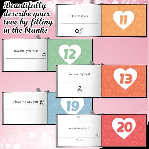 Valentine's Day What I Love About You: 50 Things I Love About You and the Reasons Why I Love You Fill in the Blank Gift Book Romantic Notebook Diary for Couples Her and Him Anniversary in Saudi Arabia