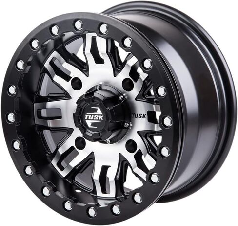 (4 Pack) 4/156 Tusk Teton Beadlock Wheel 14x7 5.0 + 2.0 Machined/Black For Polaris RZR Pro XP Ultimate 2020-2025 in Saudi Arabia