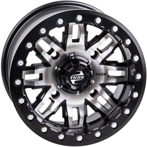 (4 Pack) 4/156 Tusk Teton Beadlock Wheel 14x7 5.0 + 2.0 Machined/Black For Polaris RZR Pro XP Ultimate 2020-2025 in Saudi Arabia