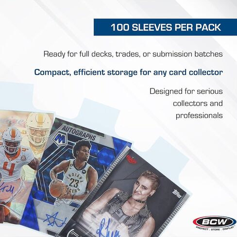 أكمام بطاقات مبوبة من BCW (200 حزمة) - أكمام متدرجة لـ PSA، وBGS، وSGC، وCSG، وHGA، وعلامة سحب للبطاقات القياسية | يناسب أدوات التحميل العلوية والحوامل شبه الصلبة | خالية من الأحماض وآمنة للأرشفة in Saudi Arabia