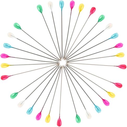 200Pcs Colorful Head Pins for DIY Sewing Sharp Needle Tips Convenient Design Versatile for Quilting Jewelry Making and Crafting Projects Mixed Pearl and Colored Heads in Saudi Arabia