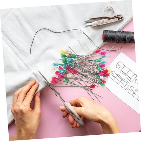 200Pcs Colorful Head Pins for DIY Sewing Sharp Needle Tips Convenient Design Versatile for Quilting Jewelry Making and Crafting Projects Mixed Pearl and Colored Heads in Saudi Arabia
