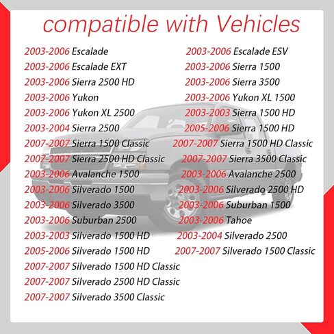 Passenger Right Side Heated Mirror Glass Compatible with 2003-2006 Cadillac Escalade,Chevrolet Avalanche,Silverado,Suburban,Tahoe,GMC Sierra,Yukon，Right Side Convex Mirrorr with Turn Signal in Saudi Arabia