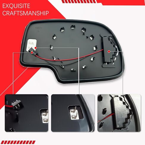 Passenger Right Side Heated Mirror Glass Compatible with 2003-2006 Cadillac Escalade,Chevrolet Avalanche,Silverado,Suburban,Tahoe,GMC Sierra,Yukon，Right Side Convex Mirrorr with Turn Signal in Saudi Arabia