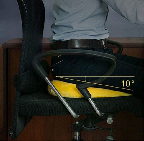 Ischial Tuberosity Seat Cushion with Two Holes for Sitting Bones-Washable & Breathable Cover Travelling,Reading,Home,Office, Yellow in Saudi Arabia