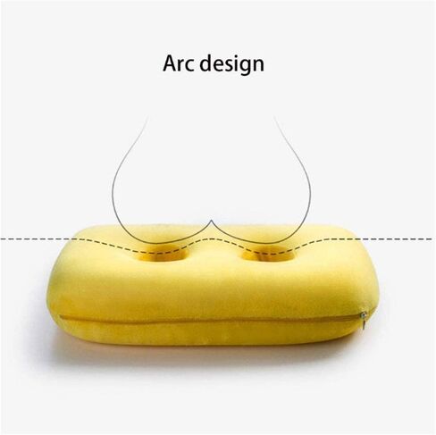Ischial Tuberosity Seat Cushion with Two Holes for Sitting Bones-Washable & Breathable Cover Travelling,Reading,Home,Office, Yellow in Saudi Arabia