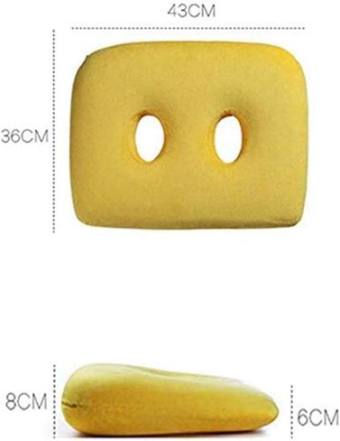 Ischial Tuberosity Seat Cushion with Two Holes for Sitting Bones-Washable & Breathable Cover Travelling,Reading,Home,Office, Yellow in Saudi Arabia