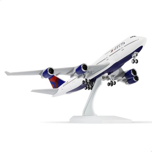 1/240 Compatible for Delta 747 Airplane Model Kits (30cm L) for Boeing 747 Airlines Resin Plane Model with Display Stand for Adult Aviation Gift or Decorations in Saudi Arabia