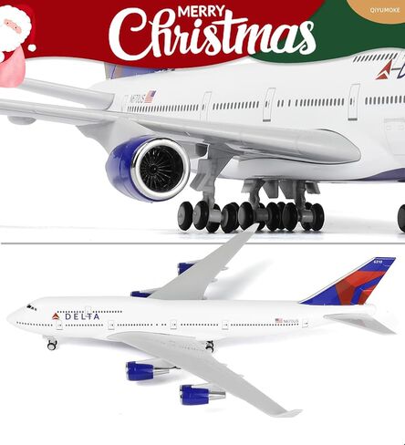 1/240 Compatible for Delta 747 Airplane Model Kits (30cm L) for Boeing 747 Airlines Resin Plane Model with Display Stand for Adult Aviation Gift or Decorations in Saudi Arabia